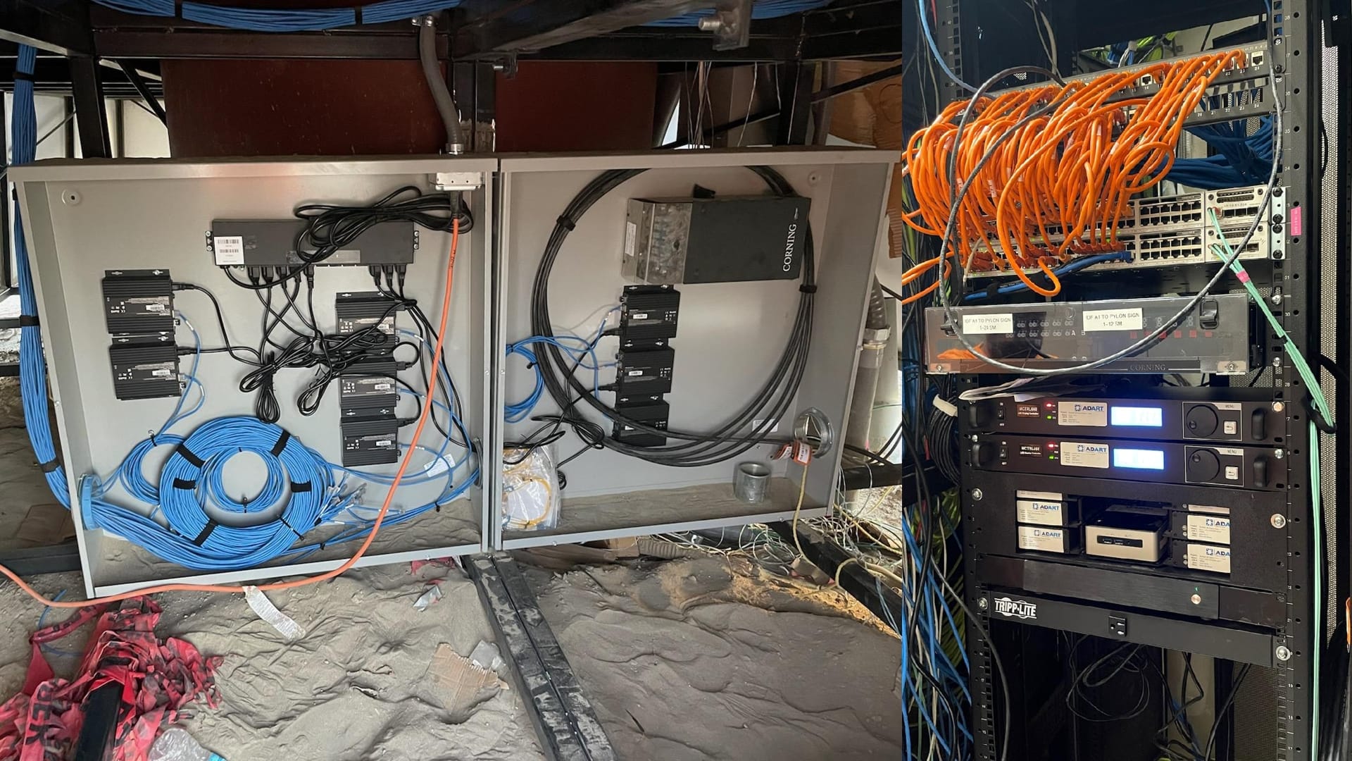 Spotlight 29 I-10 Monument Inset Image featuring fiber optic control equipment